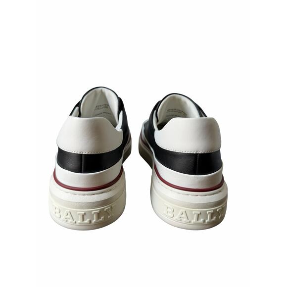 Bally Maily Authentic Black/White Low Top Lace Up Calf Leather Sneakers Size 12 main image 5